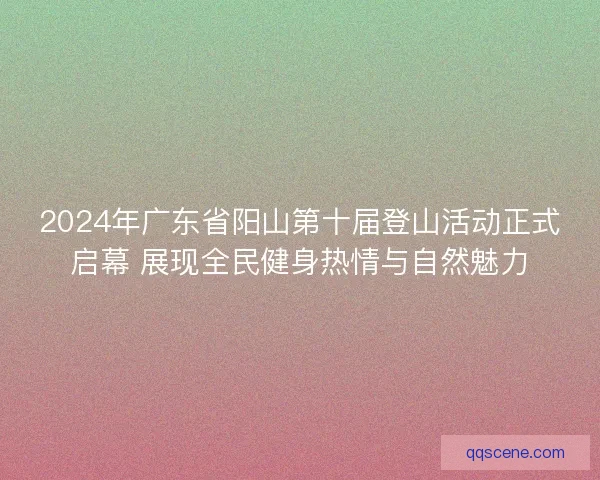 2024年广东省阳山第十届登山活动正式启幕 展现全民健身热情与自然魅力
